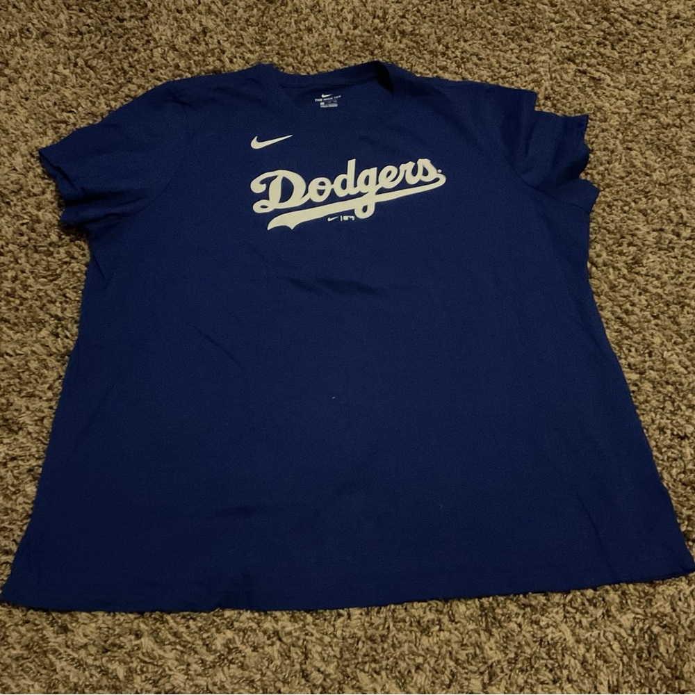 The Nike Shop T Shirt Dodgers Logo Blue XXL